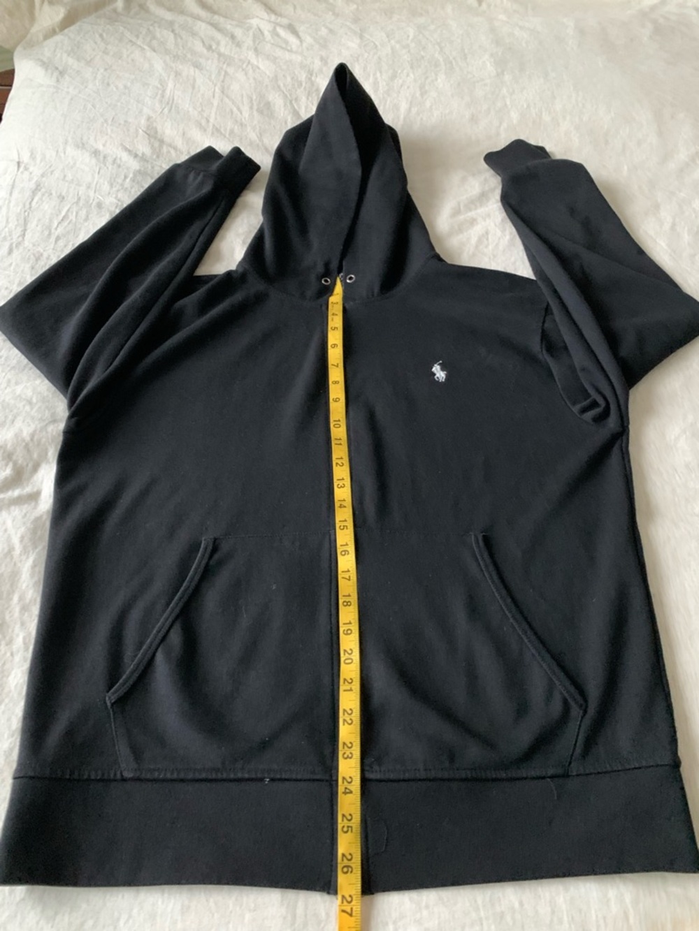 Polo by Ralph Lauren Black full-zip Hoodie mens size L in black - Picture 8 of 10